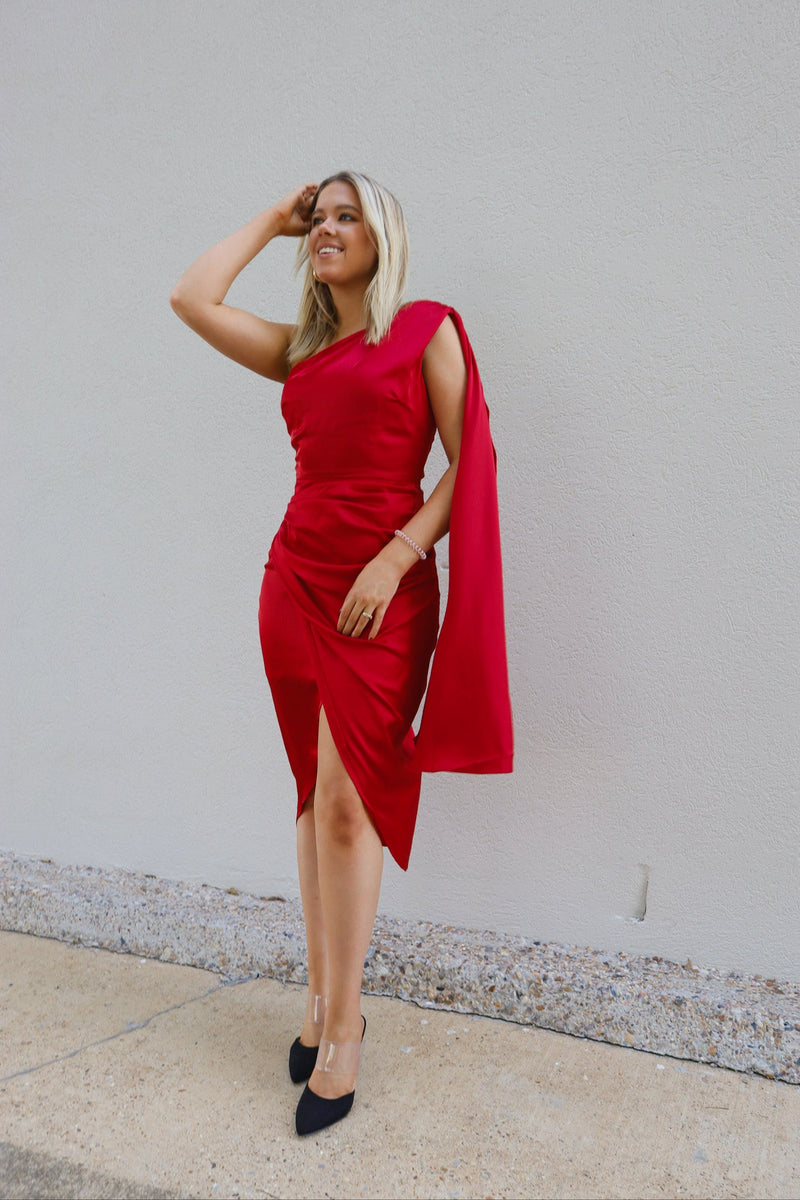 ruby red dress